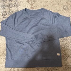 Vuori Cropped Blue Crewneck Sweatshirt